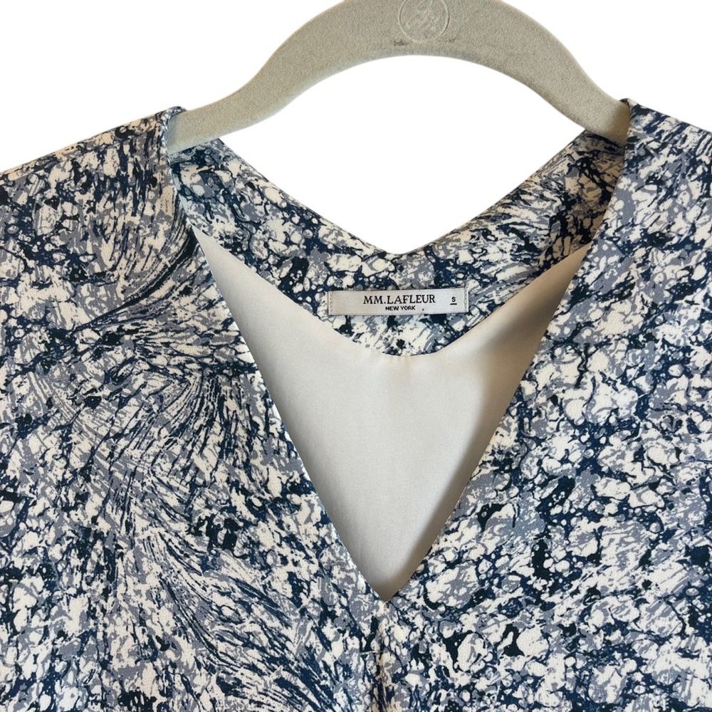 MM Lafluer Townsend Top Indigo Marble Sz. S - Picture 7 of 11